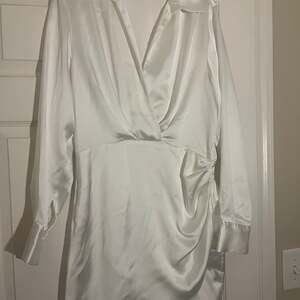 Zara White Satin Mini Dress